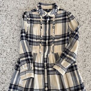 Polo by Ralph Lauren Navy and Cream Checkered Dress